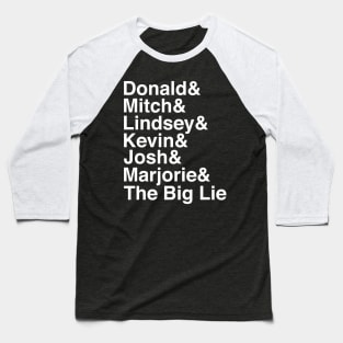 The Big Lie Name Stack Baseball T-Shirt